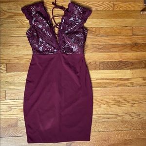 Burgundy Maternity dress